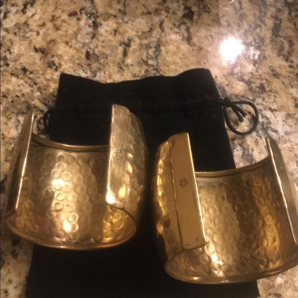 Hammered. Brass Cuffs - image 3